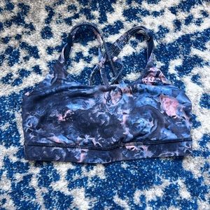 Blue and purple lululemon sports bra